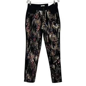 NEW C Denim Sequin Embellished Black Jeans High Rise Cato Collection NWT Size 10
